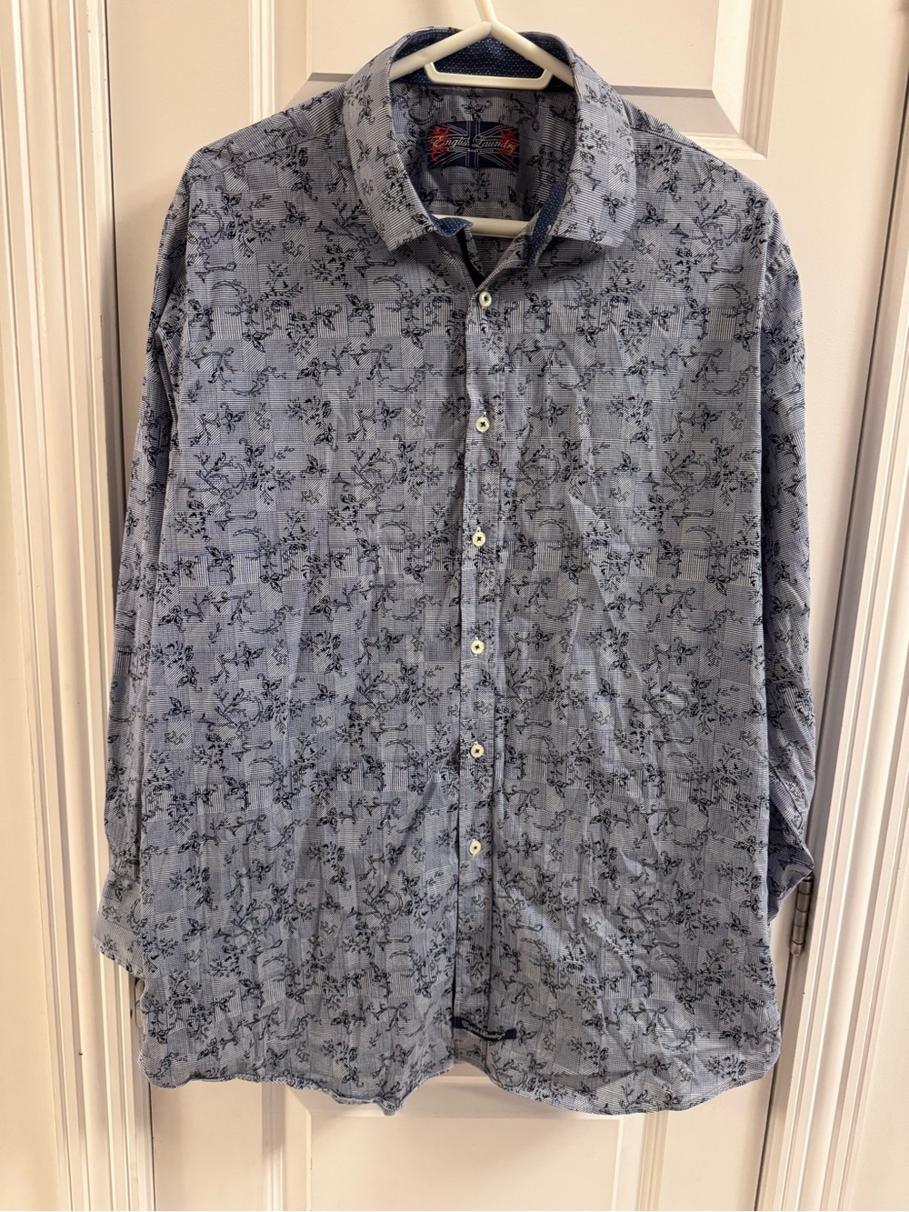 English Laundry Light Blue Floral Print Button-Up Shirt